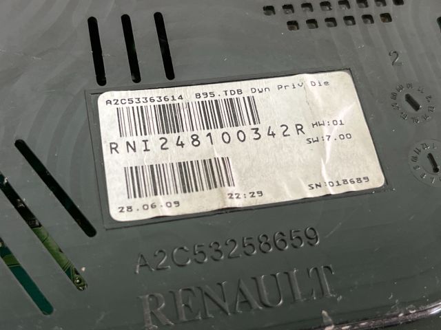 bontott RENAULT MEGANE III Kilométeróra