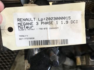 bontott RENAULT MEGANE III Motor (Fűzött blokk hengerfejjel)