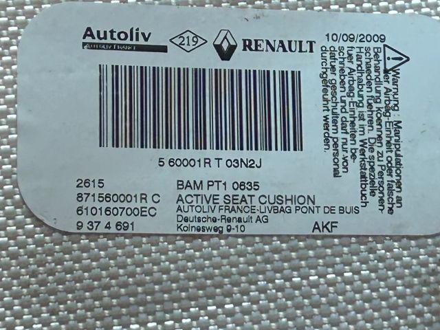 bontott RENAULT MEGANE III Bal első Gyalogos Légzsák