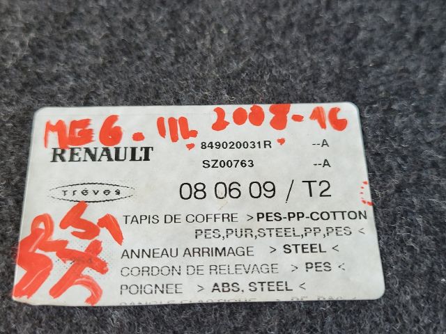 bontott RENAULT MEGANE III Csomagtér Tálca