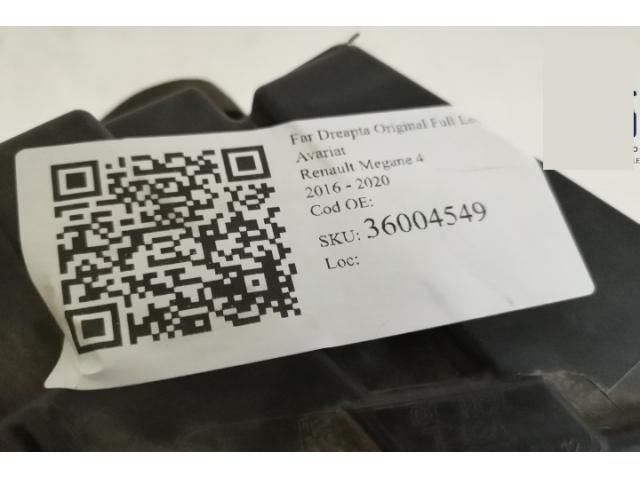 bontott RENAULT MEGANE IV Jobb Ledes Fényszóró