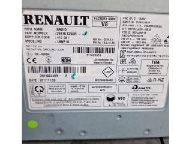 bontott RENAULT MEGANE IV Navigációs Fejegység