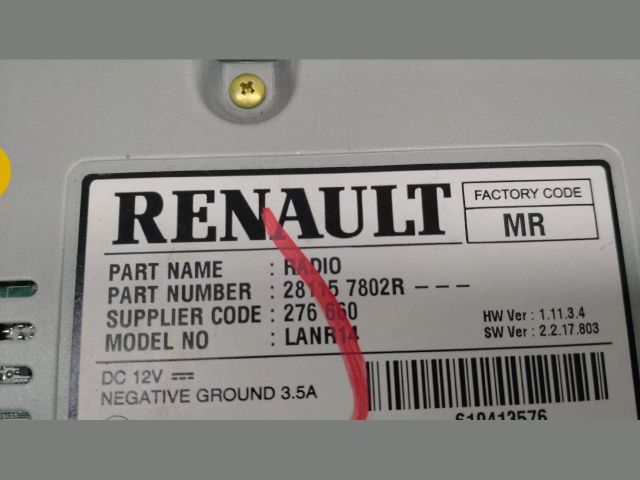 bontott RENAULT MEGANE IV Rádió / CD