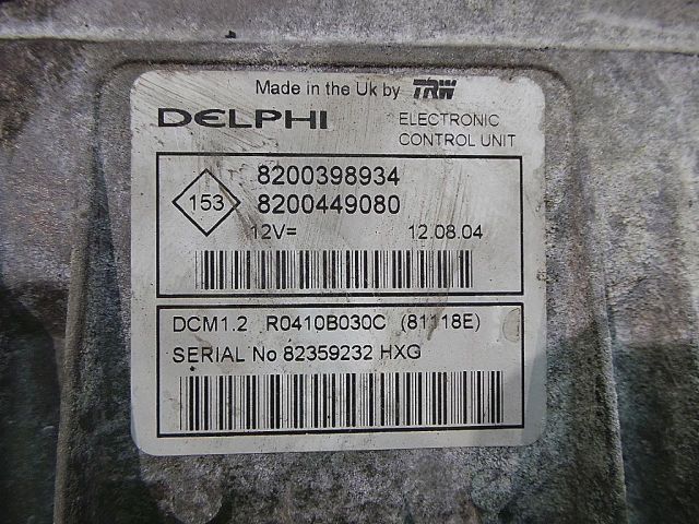 bontott RENAULT MODUS Motorvezérlő