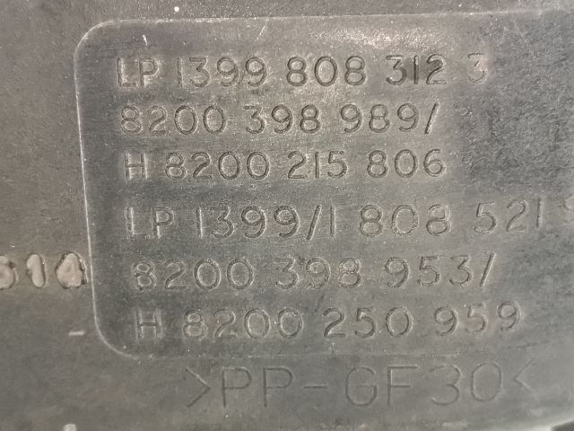 bontott RENAULT MODUS Légszűrő Ház