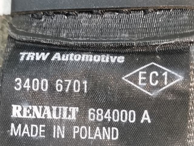 bontott RENAULT MODUS Hátsó középső Biztonsági Öv