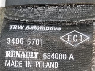 bontott RENAULT MODUS Hátsó középső Biztonsági Öv