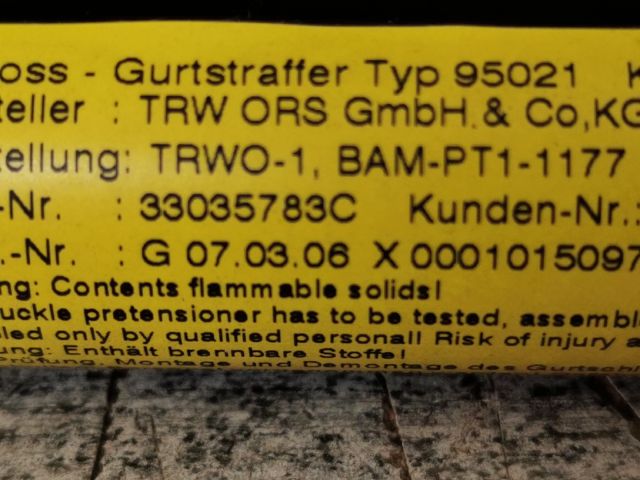 bontott RENAULT MODUS Jobb első Biztonsági Öv
