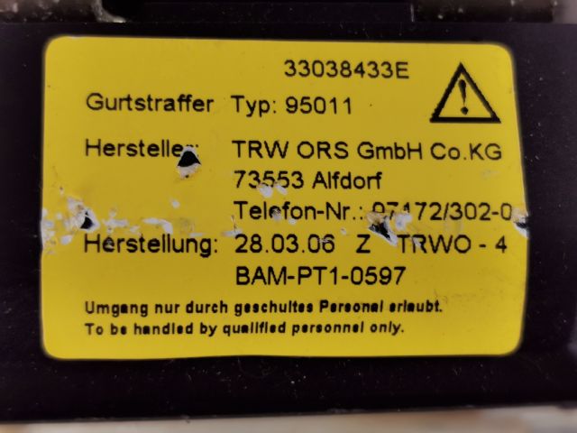 bontott RENAULT MODUS Jobb első Biztonsági Öv