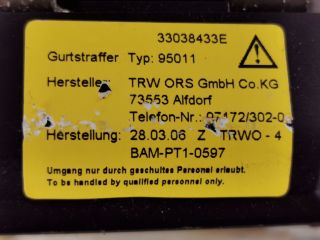 bontott RENAULT MODUS Jobb első Biztonsági Öv