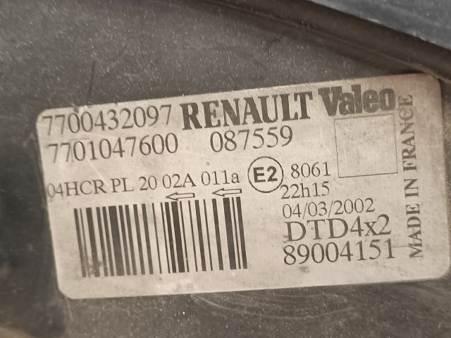 bontott RENAULT SCÉNIC I Jobb Fényszóró