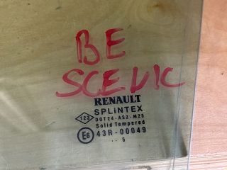 bontott RENAULT SCÉNIC II Bal első Fixüveg (Ajtóban)