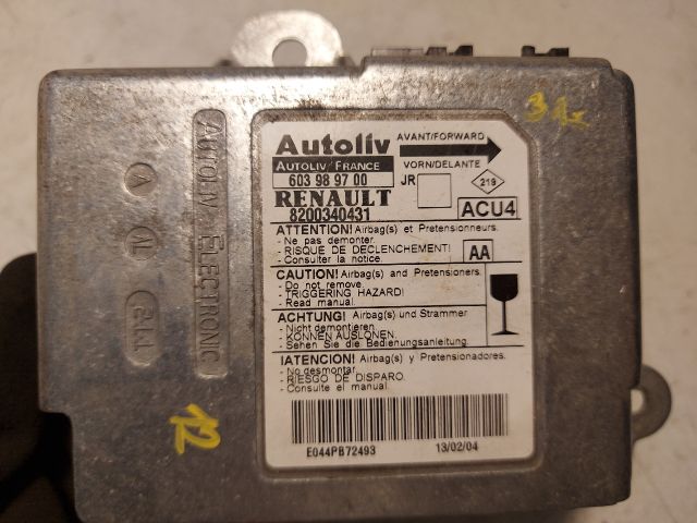 bontott RENAULT SCÉNIC II Légzsák Elektronika
