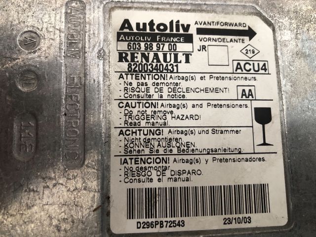 bontott RENAULT SCÉNIC II Légzsák Elektronika