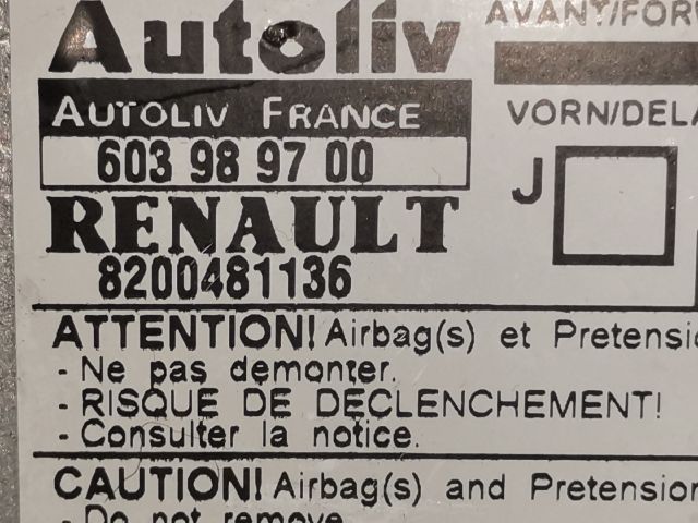 bontott RENAULT SCÉNIC II Légzsák Elektronika