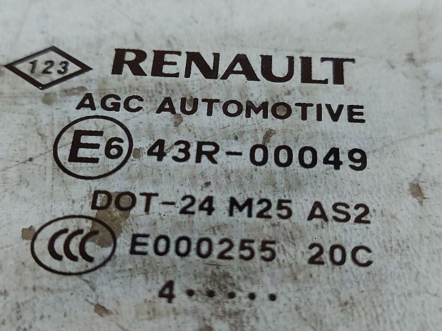 bontott RENAULT SCÉNIC III Bal első Fixüveg (Ajtóban)