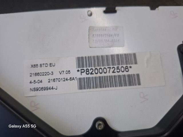 bontott RENAULT THALIA Kilométeróra