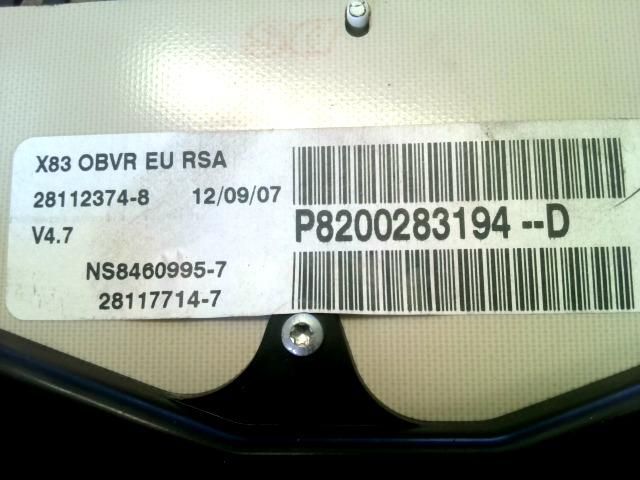 bontott RENAULT TRAFIC Kilométeróra