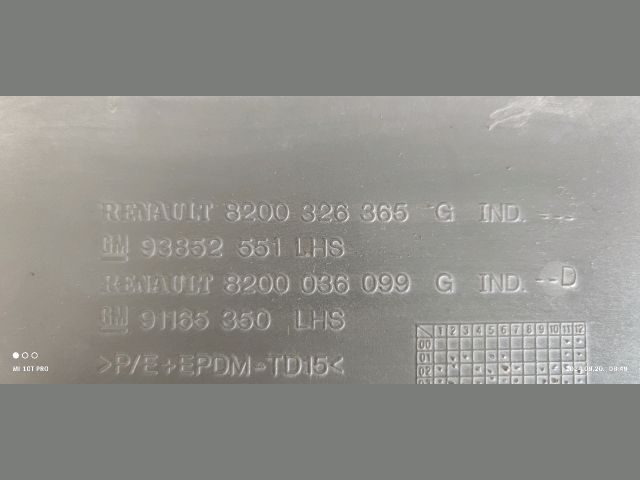 bontott RENAULT TRAFIC Bal hátsó Sárvédő Díszléc