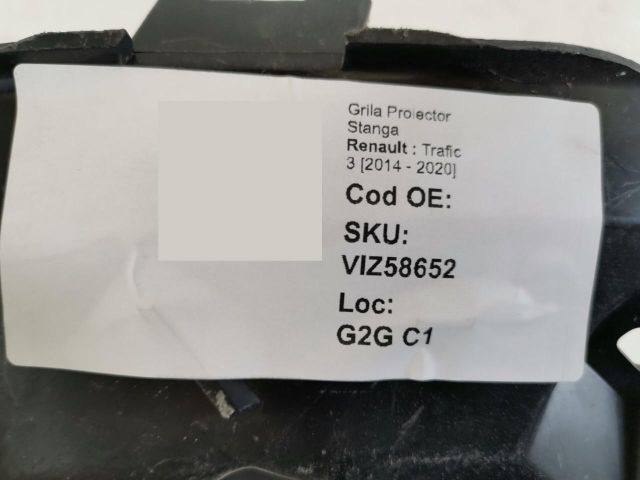 bontott RENAULT TRAFIC Bal Ködzárófény Keret