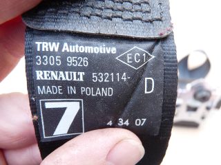 bontott RENAULT TWINGO II Jobb első Biztonsági Öv