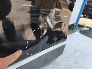 bontott RENAULT TWINGO III Bal első Ajtó (Üres lemez)