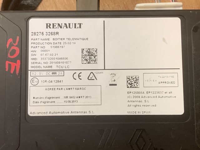 bontott RENAULT ZOE Navigáció Elektronika