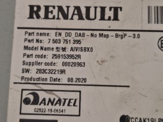 bontott RENAULT ZOE Rádió / CD