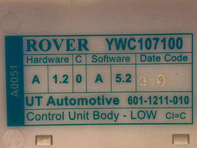 bontott ROVER 75 Komfort Elektronika