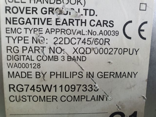 bontott ROVER 75 Rádió / CD