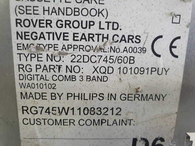 bontott ROVER 75 Rádió / CD