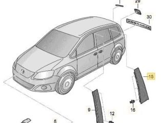 bontott SEAT ALHAMBRA Függőleges Ajtó Díszléc