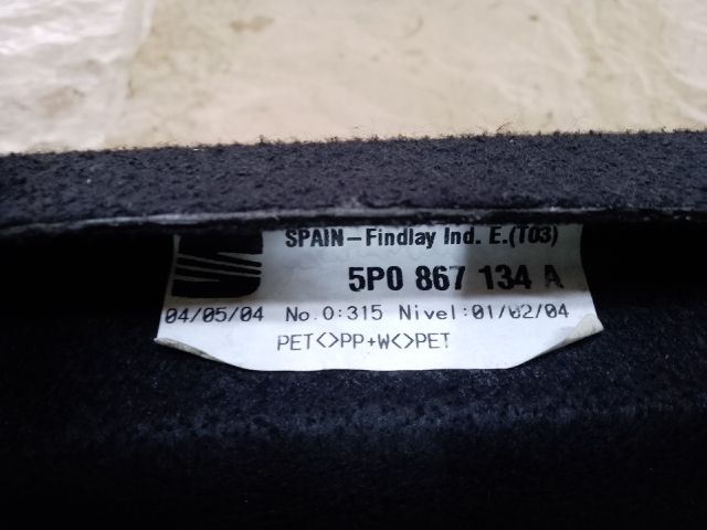 bontott SEAT ALTEA Csomagtér Tálca