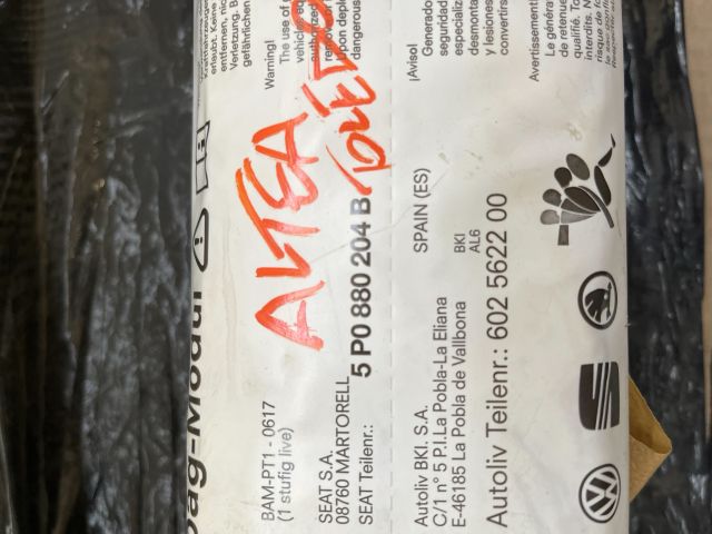 bontott SEAT ALTEA Utasoldali Légzsák