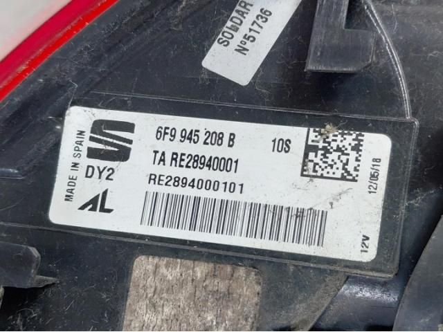 bontott SEAT ARONA Jobb Külső Hátsó Lámpa