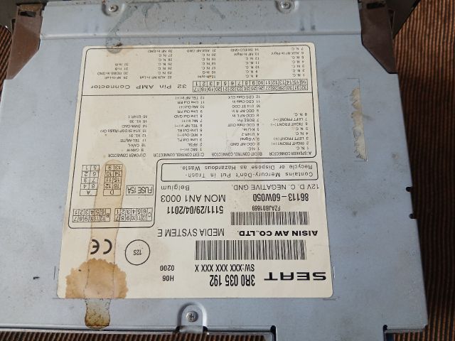 bontott SEAT EXEO Navigációs Fejegység