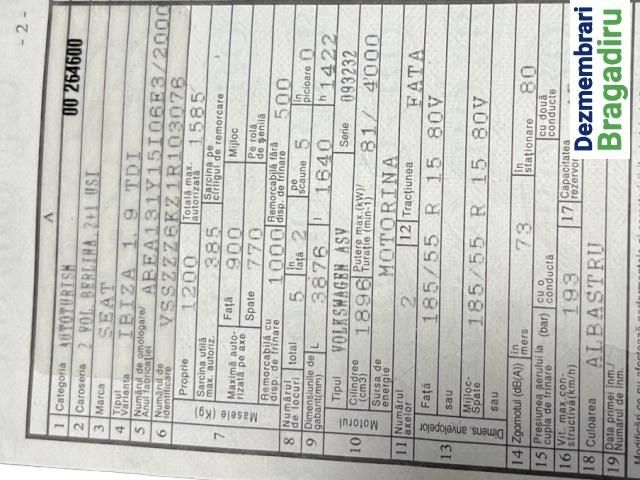 bontott SEAT IBIZA II Kuplung Cső