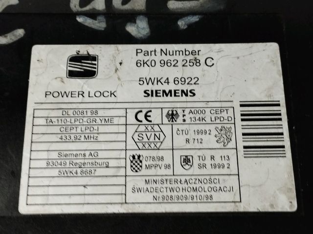 bontott SEAT IBIZA II Központizár Elektronika