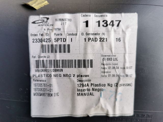 bontott SEAT IBIZA III Jobb hátsó Ajtó Kárpit