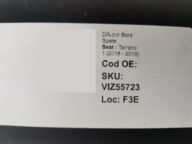 bontott SEAT TARRACO Hátsó Lökhárító Alsó (Műanyag)