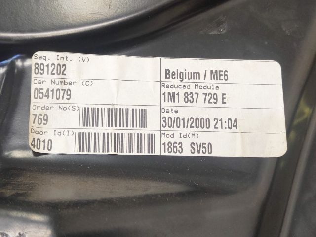 bontott SEAT TOLEDO Bal első Ablakemelő Szerkezet (Elektromos)