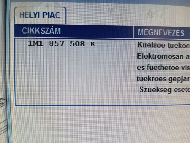 bontott SEAT TOLEDO Visszapillantó Tükör Pár (Elektromos)