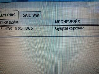 bontott SKODA CITIGO Gyújtáskapcsoló Házzal