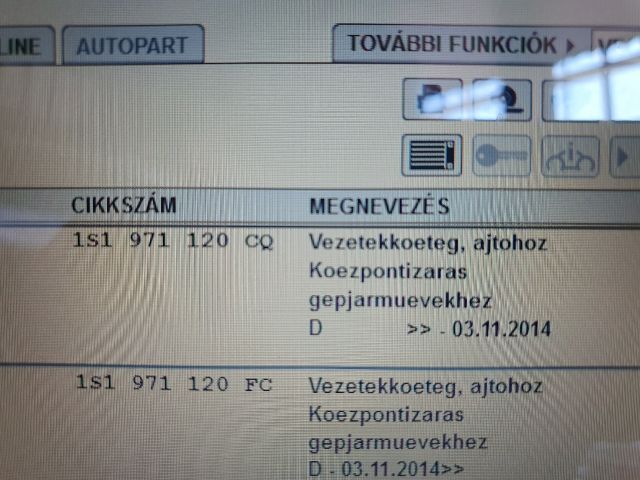 bontott SKODA CITIGO Bal első Ajtó Kábelköteg