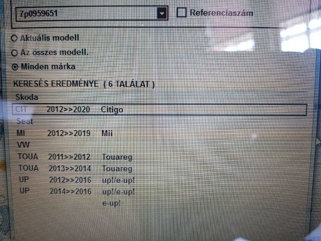 bontott SKODA CITIGO Első Középső Ütközés Érzékelő (Homlokfalon)