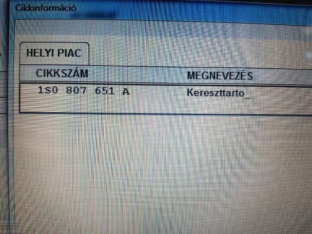 bontott SKODA CITIGO Első Lökhárító Merevítő (Fém)