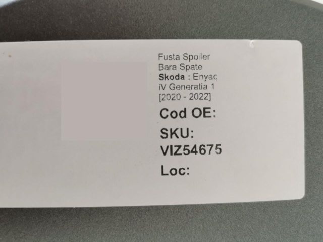 bontott SKODA ENYAQ Hátsó Lökhárító Alsó (Műanyag)