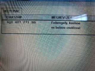 bontott SKODA FABIA I Bal Féltengely