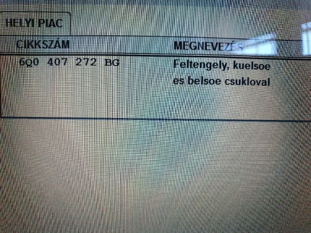 bontott SKODA FABIA I Jobb Féltengely