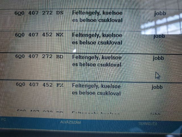 bontott SKODA FABIA I Jobb Féltengely